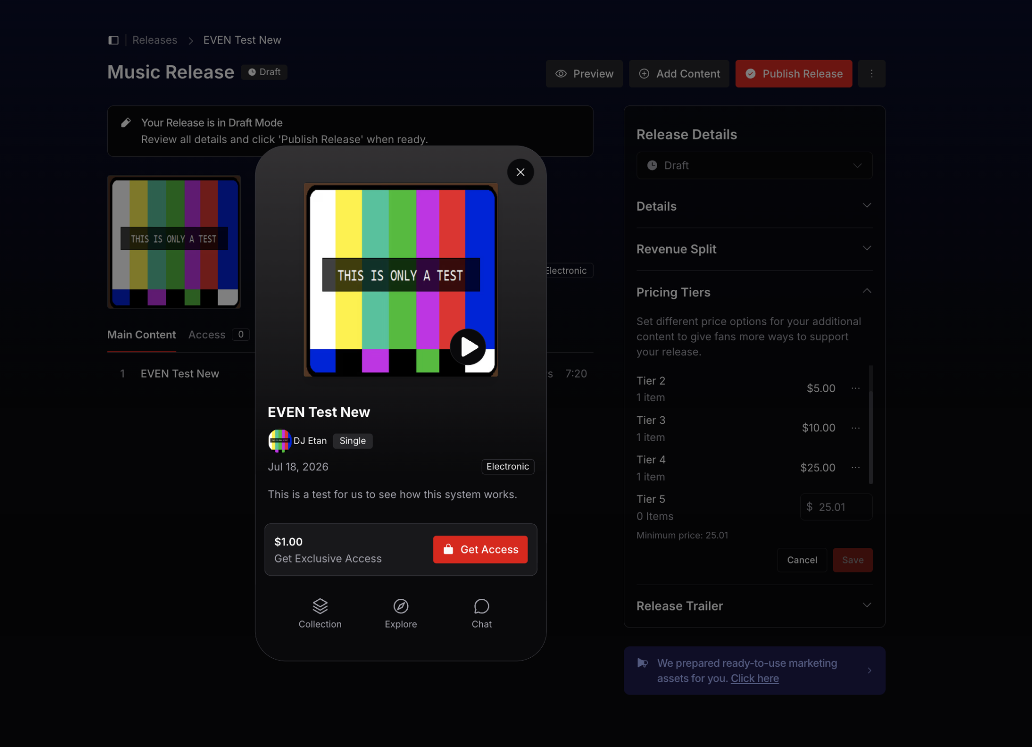 EVEN release preview window